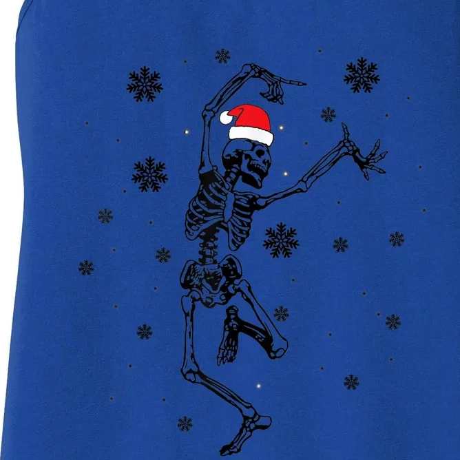 Christmas Skeleton Gift Skeleton Dancing Christmas Gift Women's Racerback Tank