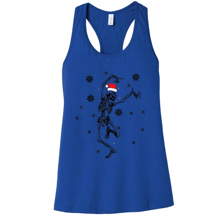 Christmas Skeleton Gift Skeleton Dancing Christmas Gift Women's Racerback Tank