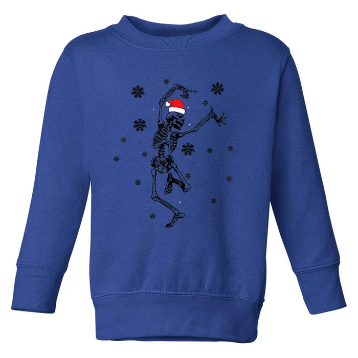 Christmas Skeleton Gift Skeleton Dancing Christmas Gift Toddler Sweatshirt