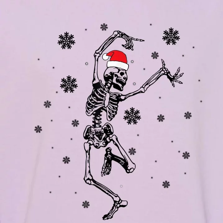 Christmas Skeleton Gift Skeleton Dancing Christmas Gift Garment-Dyed Sweatshirt