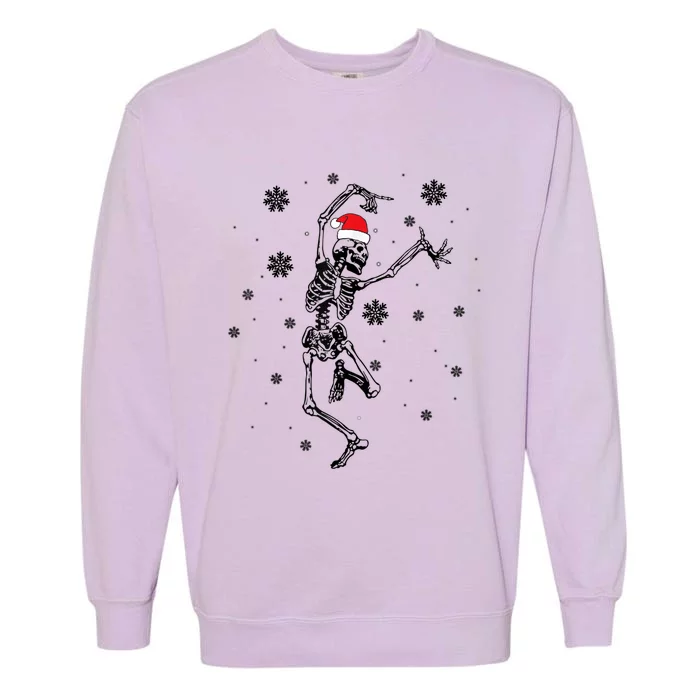 Christmas Skeleton Gift Skeleton Dancing Christmas Gift Garment-Dyed Sweatshirt