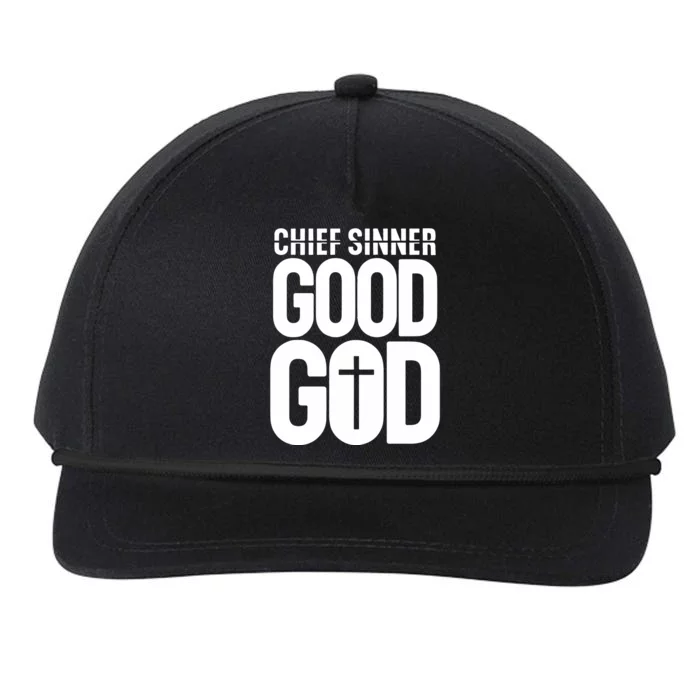 Chief Sinner Good God Long Snapback Five-Panel Rope Hat