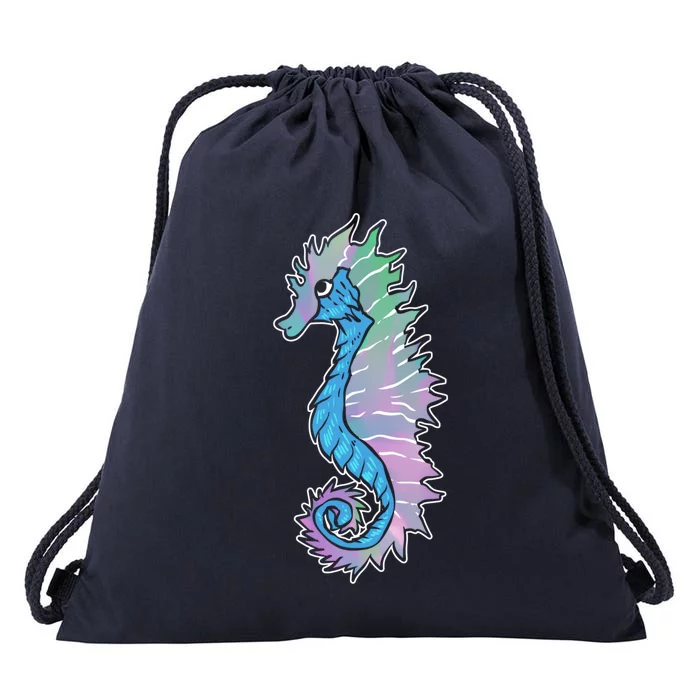 Colorful Seahorse Gay And Lgbtq Member Gift Drawstring Bag