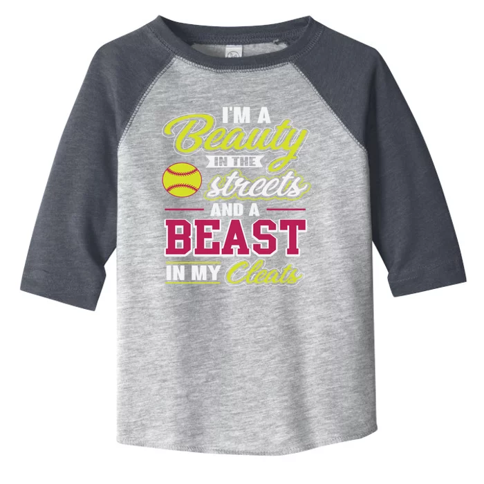 Cute Softball Gift For Softball Players Toddler Fine Jersey T-Shirt