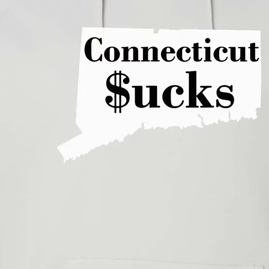 Connecticut Sucks Gift Ct Tax Governor Ned Lamont Taxes Performance Fleece Hoodie