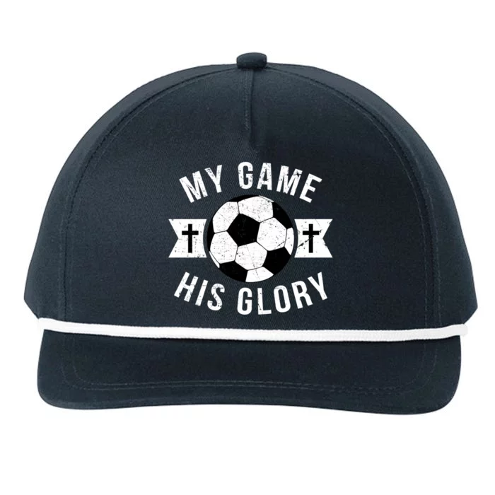 Christian Soccer Gifts Sayings Phrases Cross Snapback Five-Panel Rope Hat