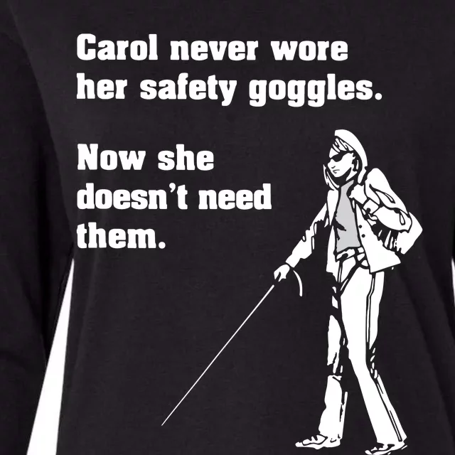 Carol Safety Goggles Funny Science Chemistry Womens Cotton Relaxed Long Sleeve T-Shirt