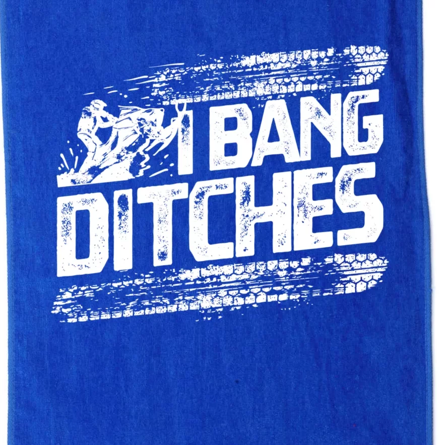 Cool Snowmobile Gift I Bang Ditches Snowmobiling Platinum Collection Golf Towel