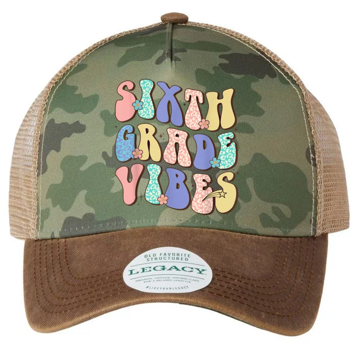 Cute Sixth Grade Vibes Student Teacher Back To School Cool Gift Legacy Tie Dye Trucker Hat