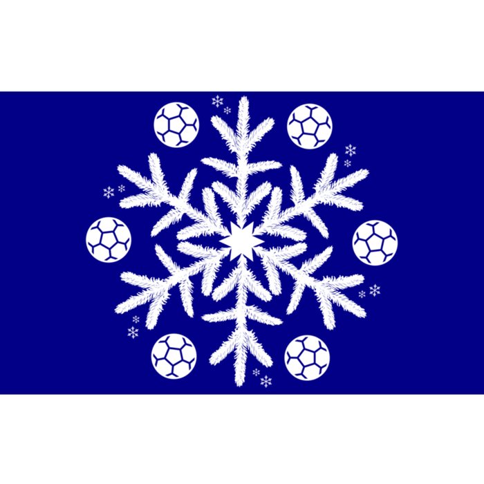 Christmas Soccer Gift Winter Snowflake Gift Bumper Sticker