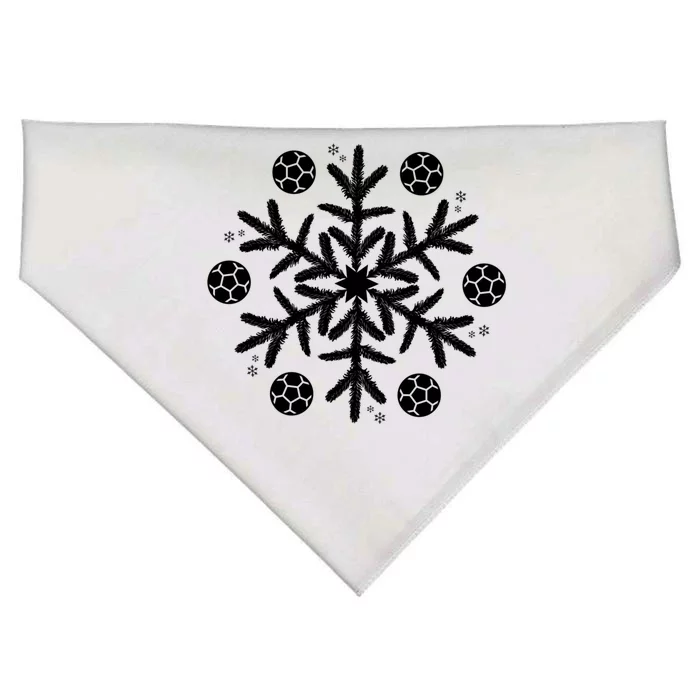 Christmas Soccer Gift Winter Snowflake Gift USA-Made Doggie Bandana