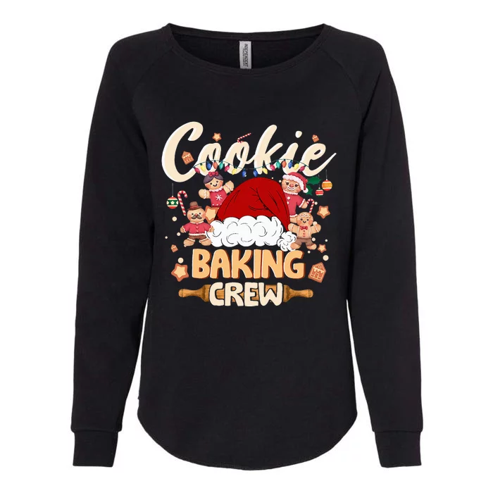 Christmas Santa Gingerbread Cookie Baking Crew Womens California Wash Sweatshirt