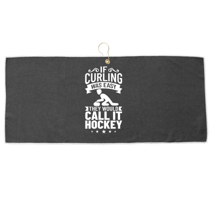 Curling Sport Game Curler Player Stones Broom Curl Cool Gift Large Microfiber Waffle Golf Towel