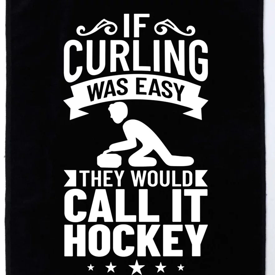 Curling Sport Game Curler Player Stones Broom Curl Cool Gift Platinum Collection Golf Towel