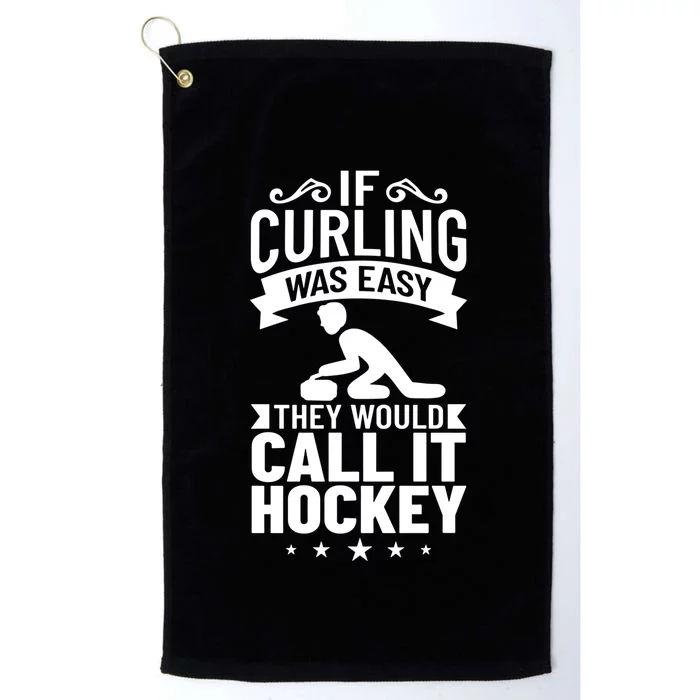 Curling Sport Game Curler Player Stones Broom Curl Cool Gift Platinum Collection Golf Towel