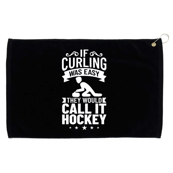 Curling Sport Game Curler Player Stones Broom Curl Cool Gift Grommeted Golf Towel