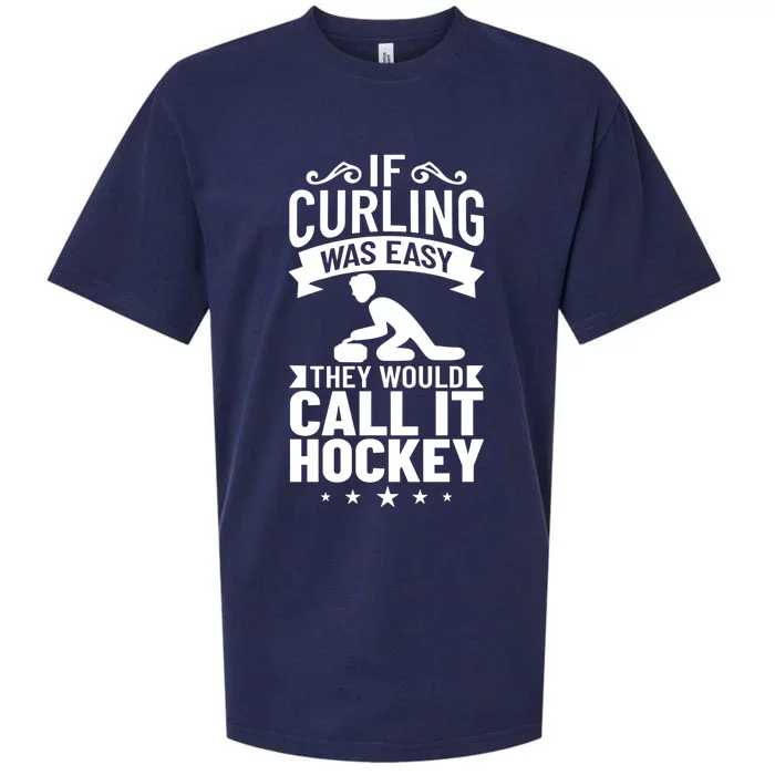 Curling Sport Game Curler Player Stones Broom Curl Cool Gift Sueded Cloud Jersey T-Shirt