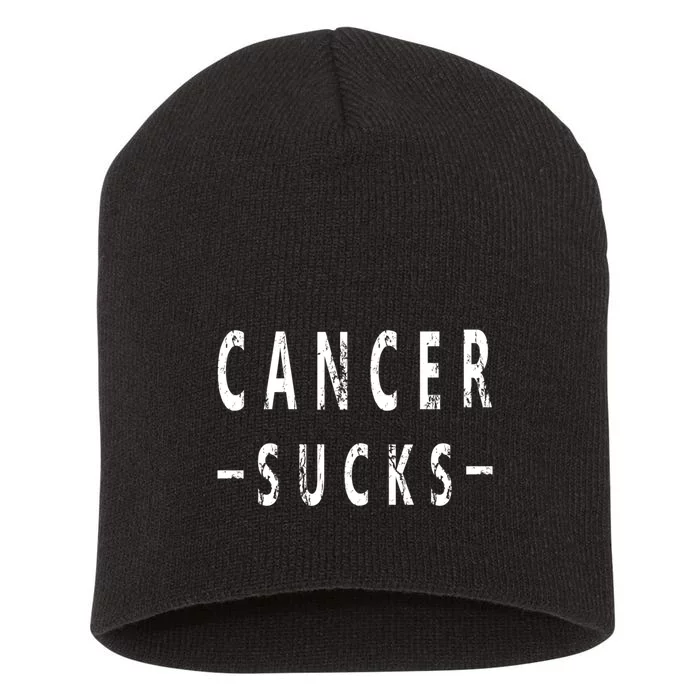 Cancer Sucks Gift Hooded Cancer Gift Short Acrylic Beanie