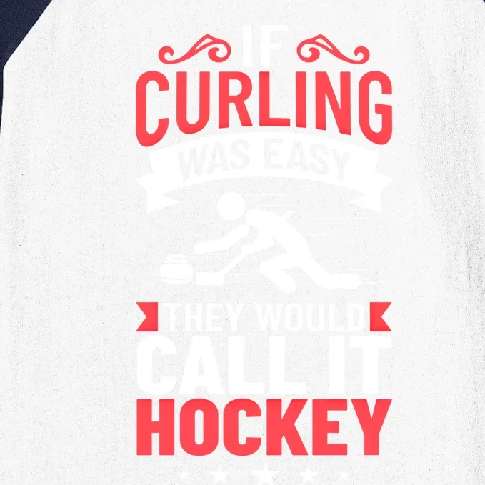 Curling Sport Game Curler Player Stones Broom Curl Gift Baseball Sleeve Shirt