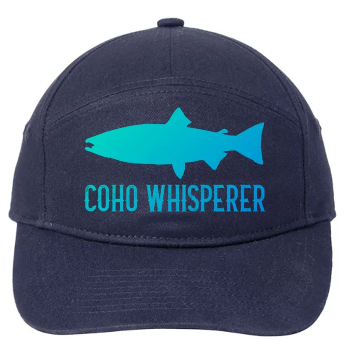 Coho Salmon Gift Fun Fishing Gift Laskan Fisher 7-Panel Snapback Hat