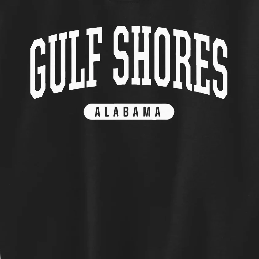 College Style Gulf Shores Alabama Souvenir Gift Kids Sweatshirt