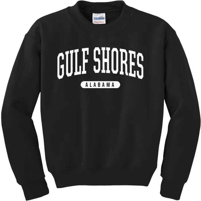 College Style Gulf Shores Alabama Souvenir Gift Kids Sweatshirt