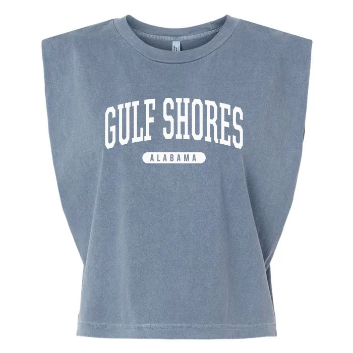 College Style Gulf Shores Alabama Souvenir Gift Garment-Dyed Women's Muscle Tee