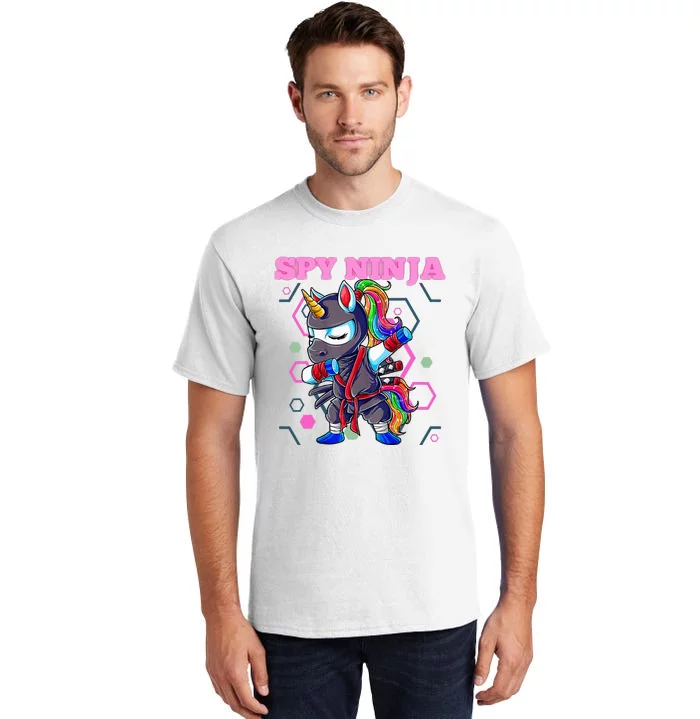 Cool Spy Gaming Ninja Gamer Unicorn Ninja Tall T-Shirt