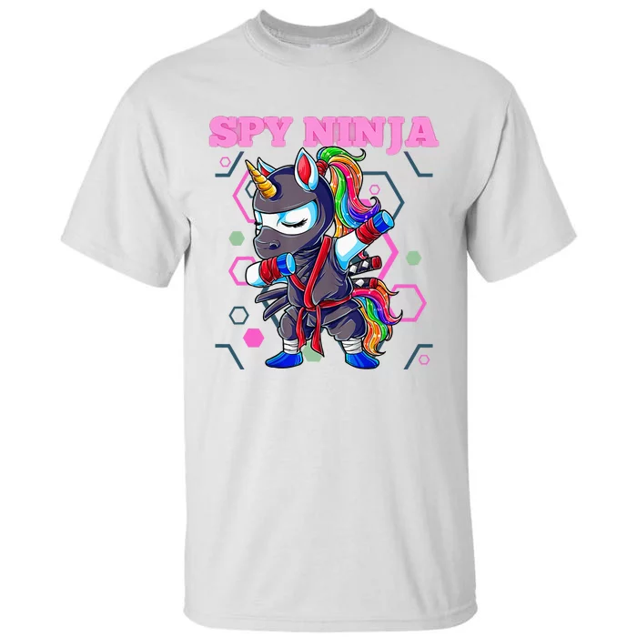 Cool Spy Gaming Ninja Gamer Unicorn Ninja Tall T-Shirt