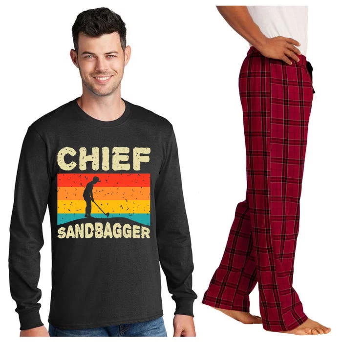 Chief Sandbagger Gag Golf Long Sleeve Pajama Set