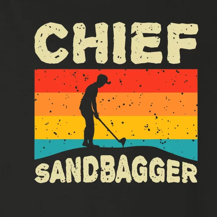 Chief Sandbagger Gag Golf Toddler Long Sleeve Shirt