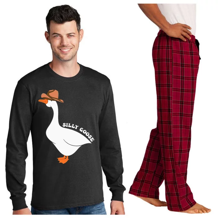 Cute Silly Goose Ugly Xmas Funny Goose Trendy Clothing Long Sleeve Pajama Set