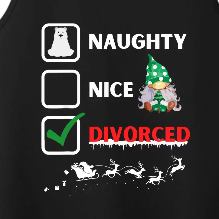 Christmas Santa Gnome Naughty Nice List Funny Gift Performance Tank