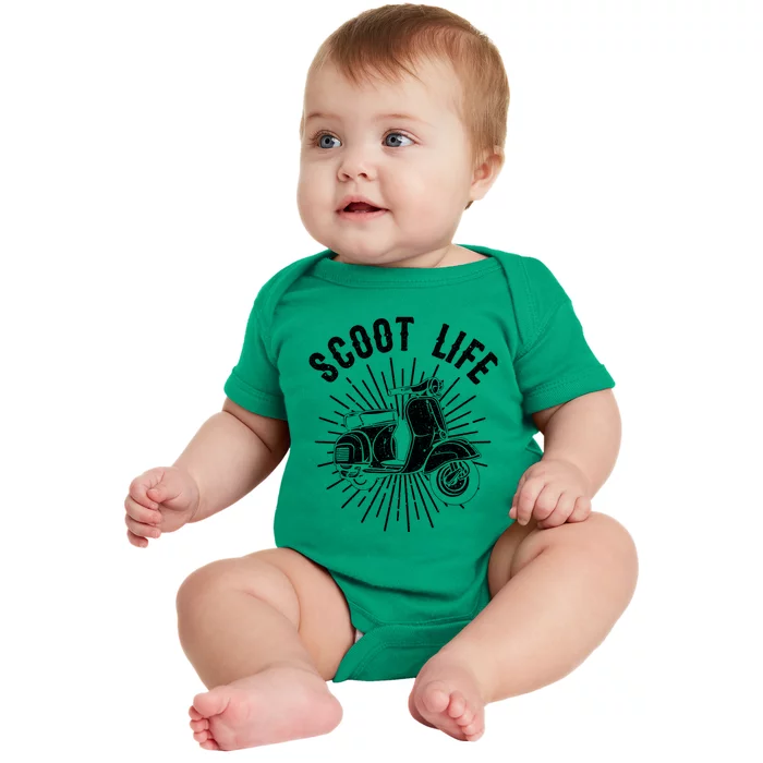 Cool Scooter Gift For Funny Scoot Life Motor Rider Baby Bodysuit