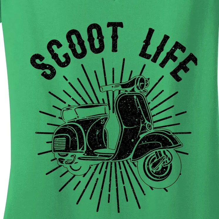 Cool Scooter Gift For Funny Scoot Life Motor Rider Women's V-Neck T-Shirt