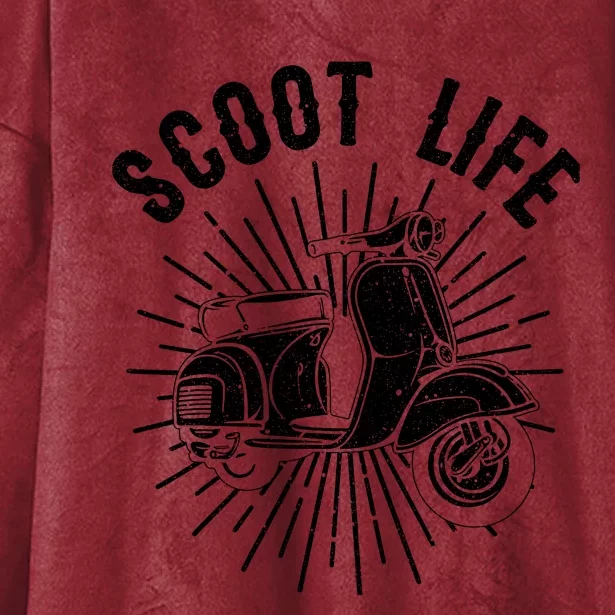 Cool Scooter Gift For Funny Scoot Life Motor Rider Hooded Wearable Blanket