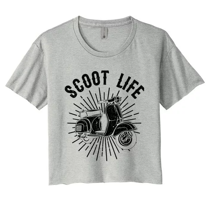 Cool Scooter Gift For Funny Scoot Life Motor Rider Women's Crop Top Tee