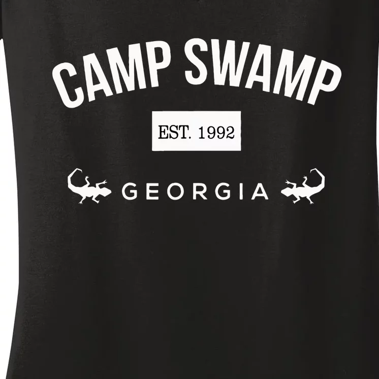 Camp Swamp Georgia Est 1992 – Camp Swamp Merch Women's V-Neck T-Shirt