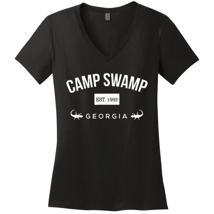 Camp Swamp Georgia Est 1992 – Camp Swamp Merch Women's V-Neck T-Shirt