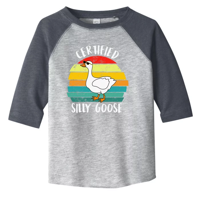 Certified Silly Goose Retro Goose Lover Farm Life Toddler Fine Jersey T-Shirt