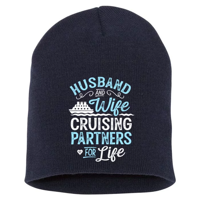 Cruise Ship Gift Husband And Wife Cruising Partners For Life Short Acrylic Beanie