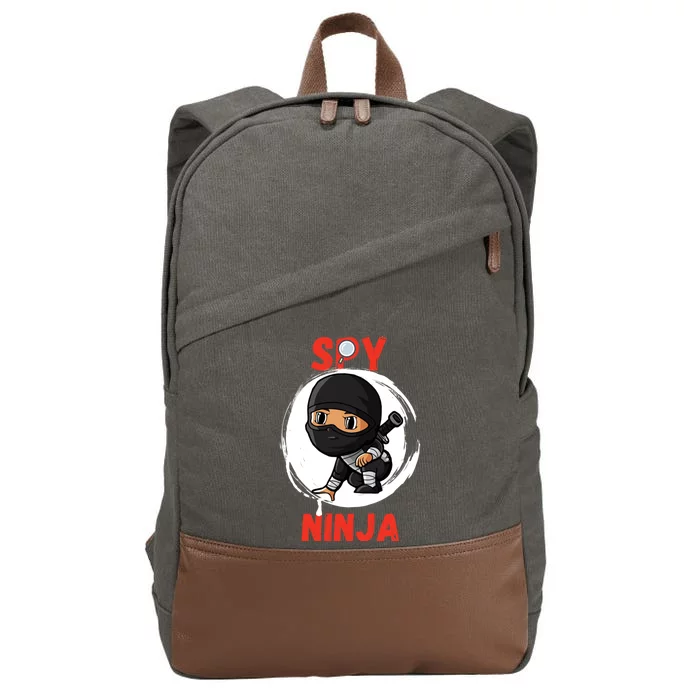 Cool Spy Gaming Ninjas Gamer Boy Girl Spy Ninja Gift Cotton Canvas Backpack