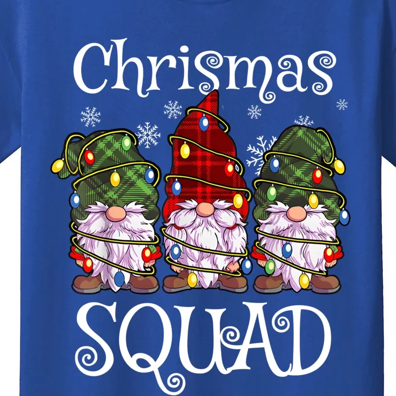 Christmas Squad Gnomies Christmas Gnome Family Matching Pjs Gift Kids T-Shirt