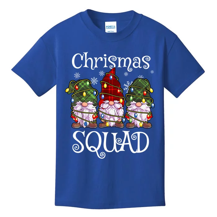 Christmas Squad Gnomies Christmas Gnome Family Matching Pjs Gift Kids T-Shirt