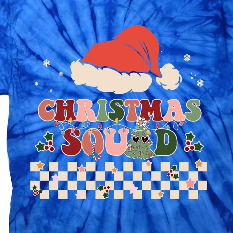 Christmas Squad Groovy Family Matching Xmas Holiday Pajama Gift Tie-Dye T-Shirt