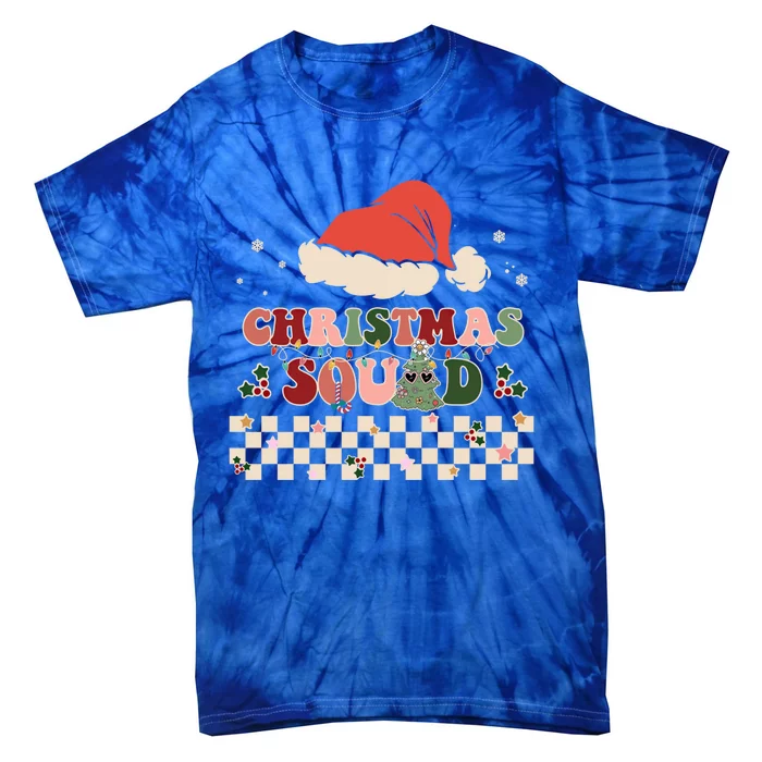 Christmas Squad Groovy Family Matching Xmas Holiday Pajama Gift Tie-Dye T-Shirt