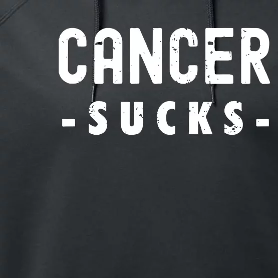 Cancer Sucks Gift Hooded Cancer Gift Performance Fleece Hoodie