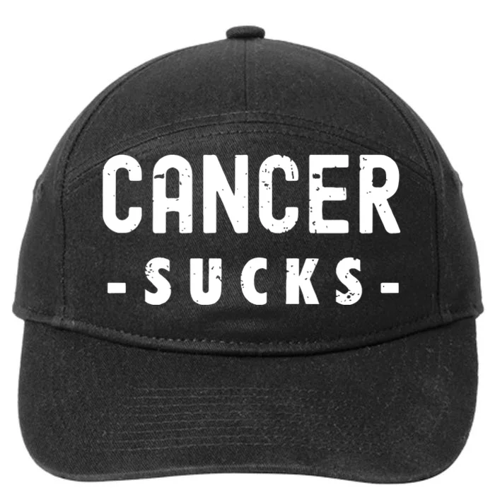 Cancer Sucks Gift Hooded Cancer Gift 7-Panel Snapback Hat