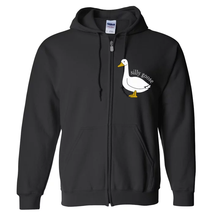 Cute Silly Goose Ugly Xmas Funny Goose Trendy Clothing Full Zip Hoodie