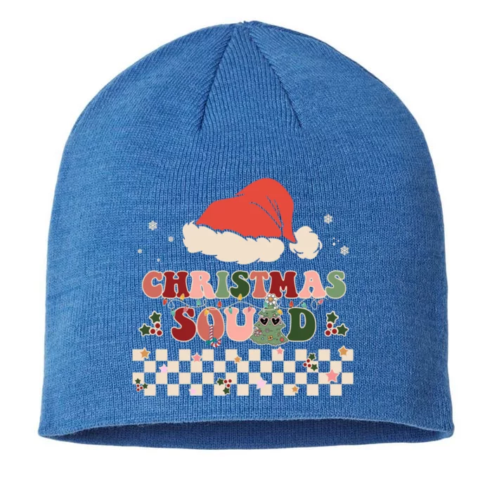 Christmas Squad Groovy Family Matching Xmas Holiday Pajama Gift 8 1/2in Sustainable Knit Beanie